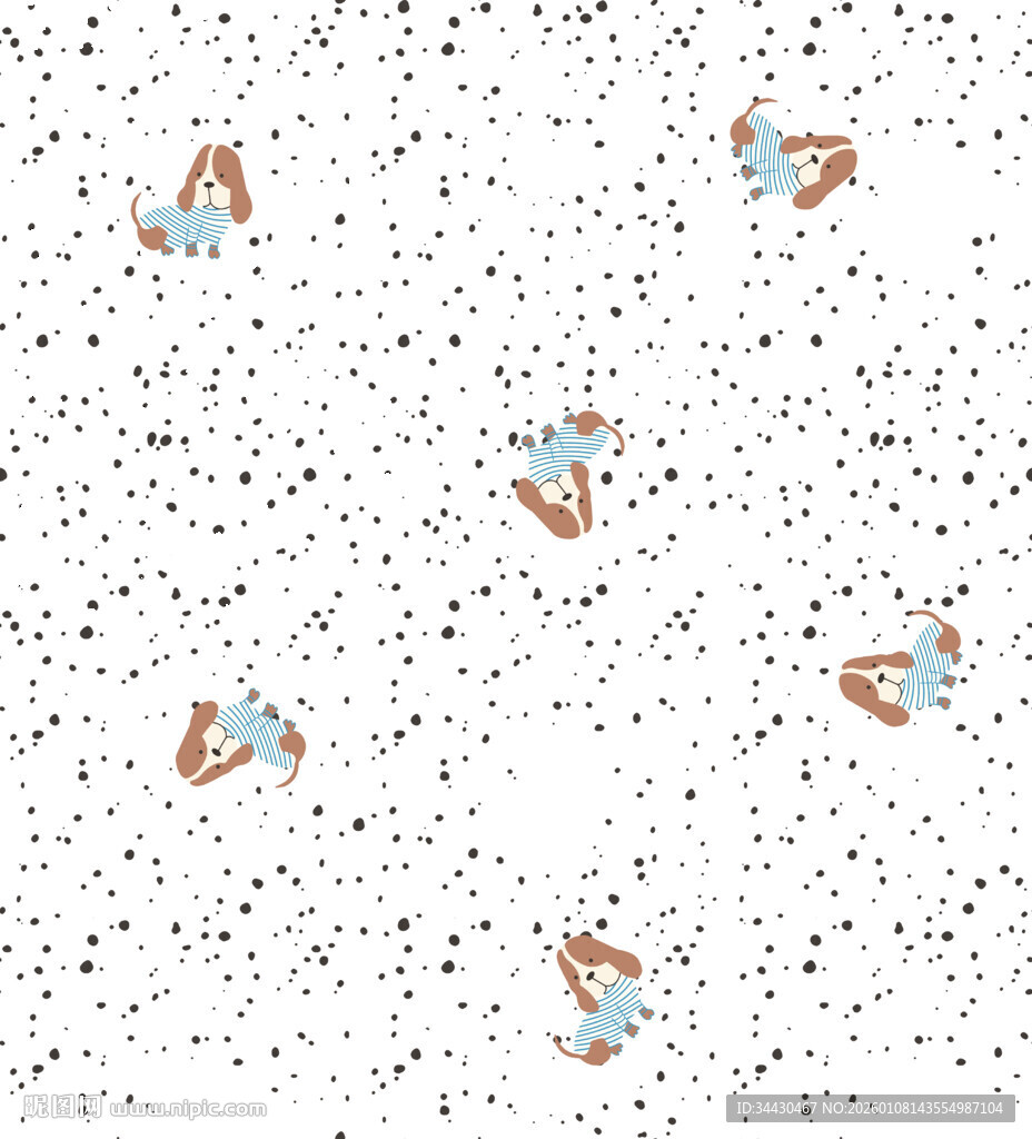 猫咪图案白色背景装饰图