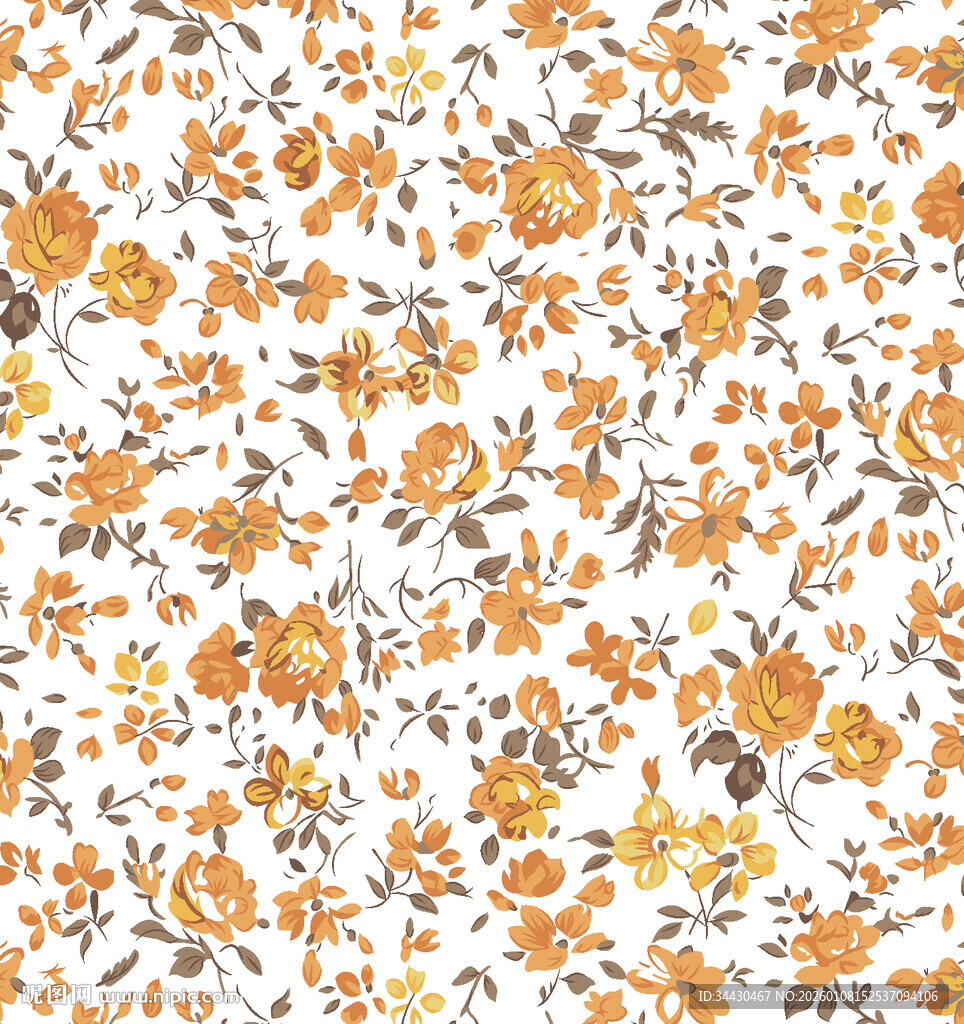 复古风小碎花图案背景