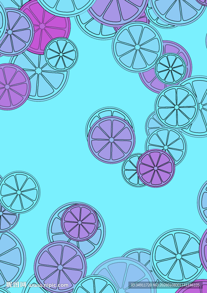 清新水果图案背景设计