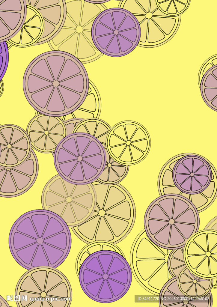 柠檬图案背景