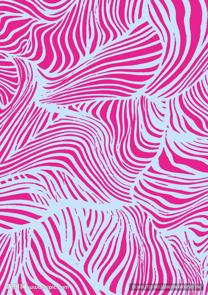 粉色抽象线条花纹图案