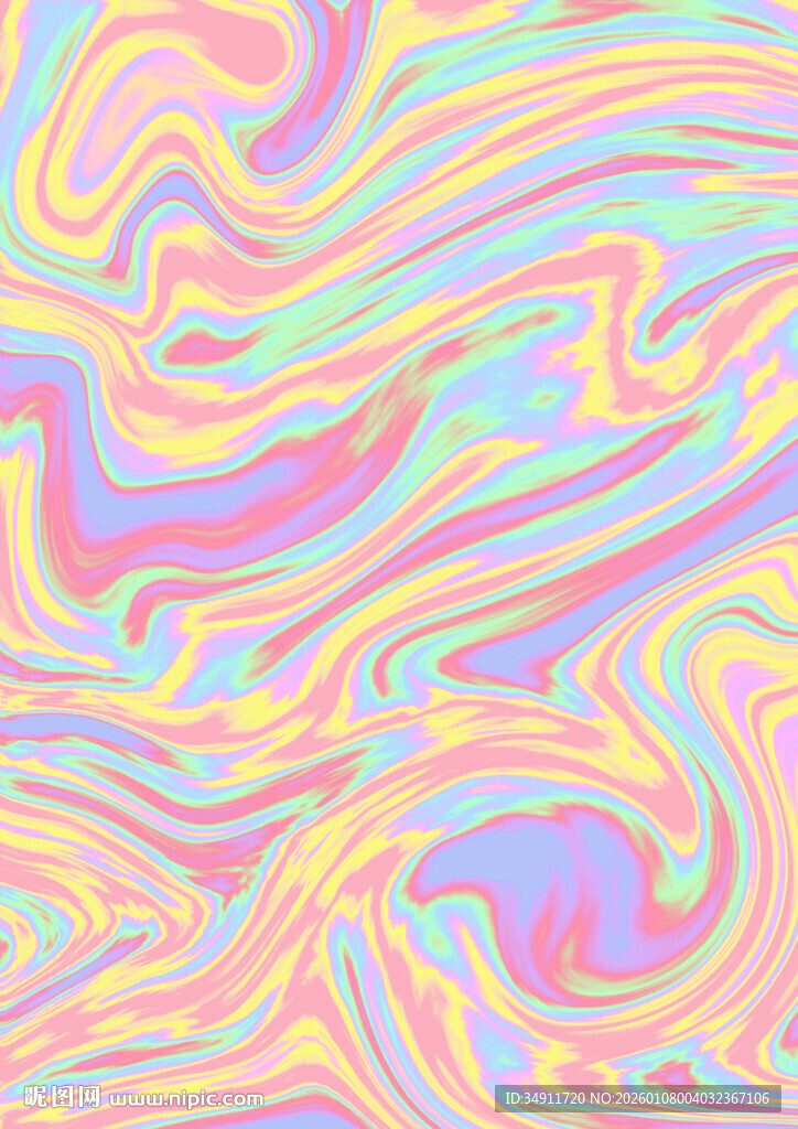 梦幻渐变流体艺术图案