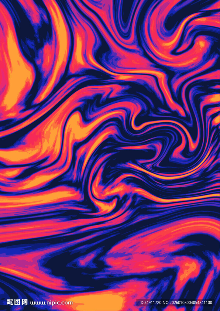 绚丽抽象流体艺术图案