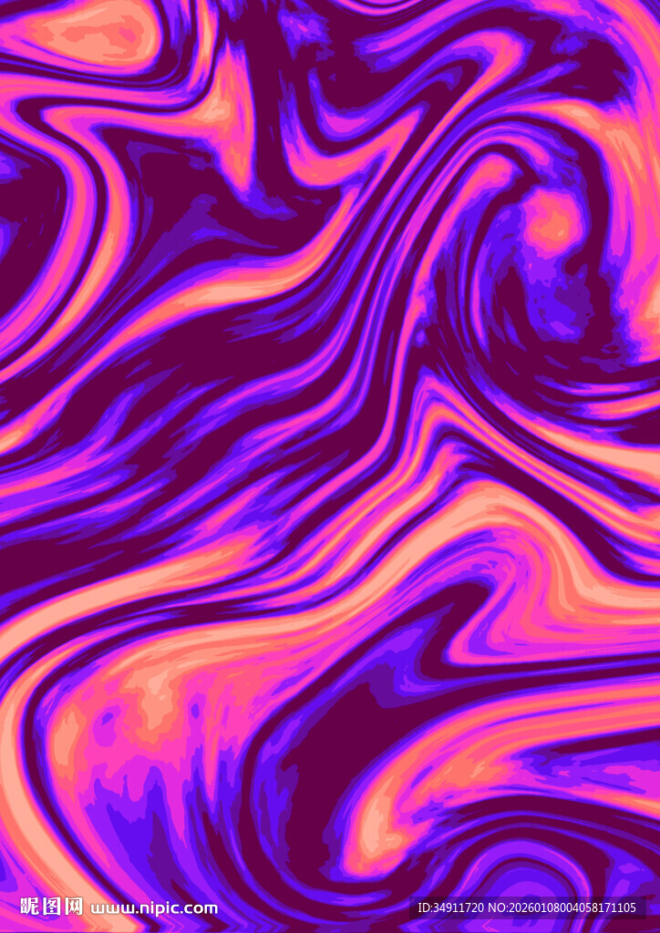 梦幻流体渐变抽象图案