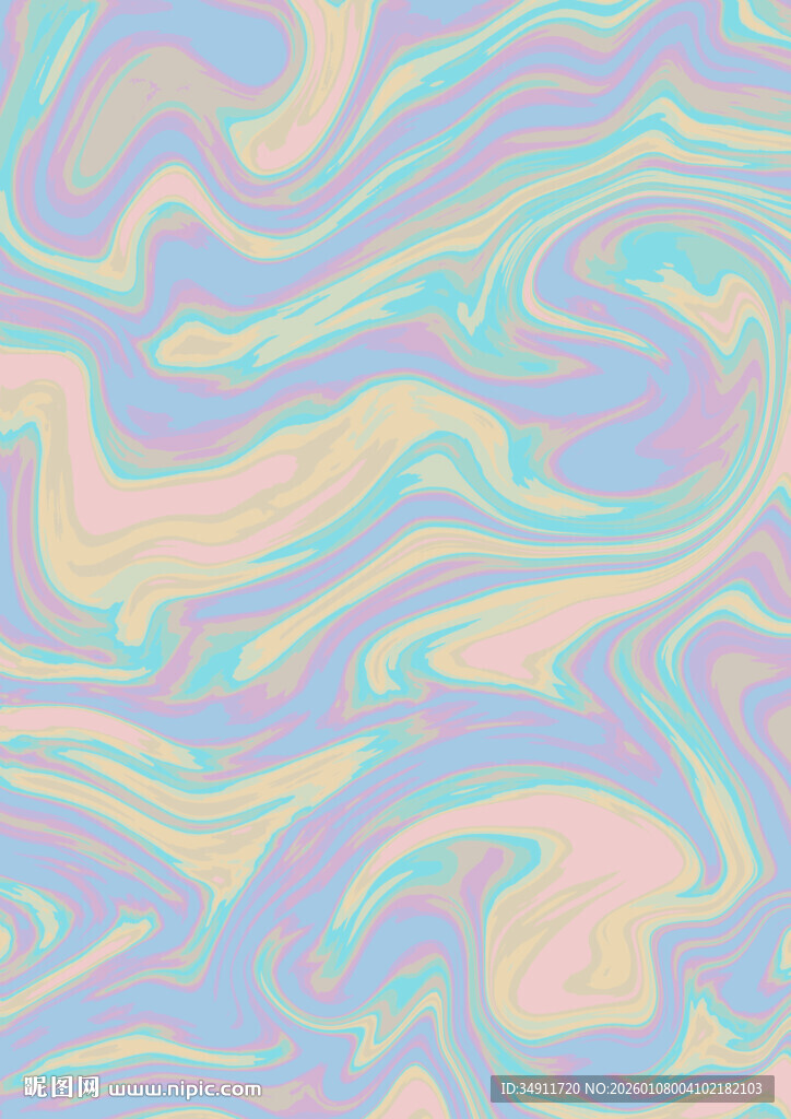 梦幻渐变流体纹理图案