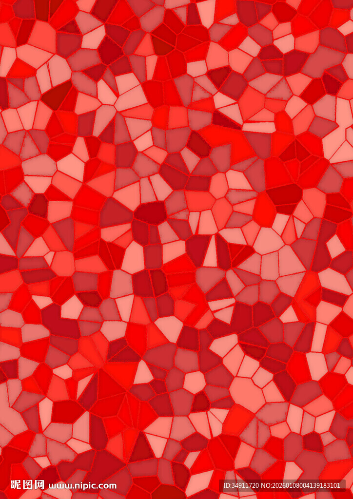红色几何碎块抽象背景图
