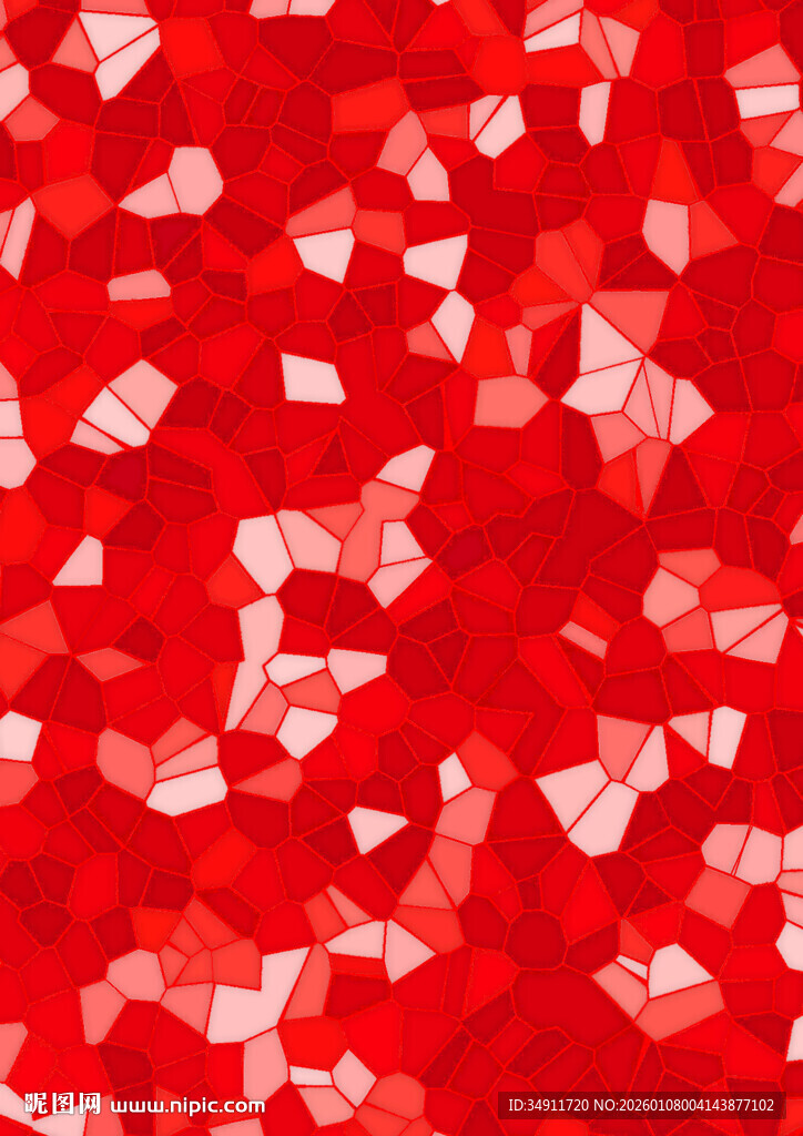 红色心形碎片背景图