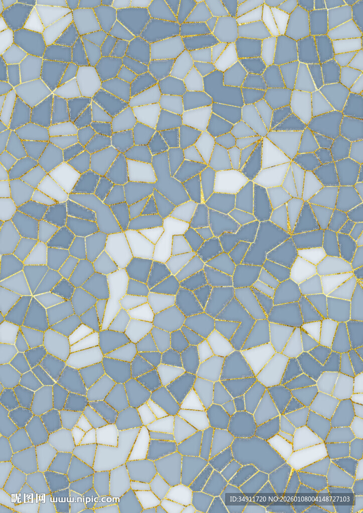 蓝色马赛克纹理图案