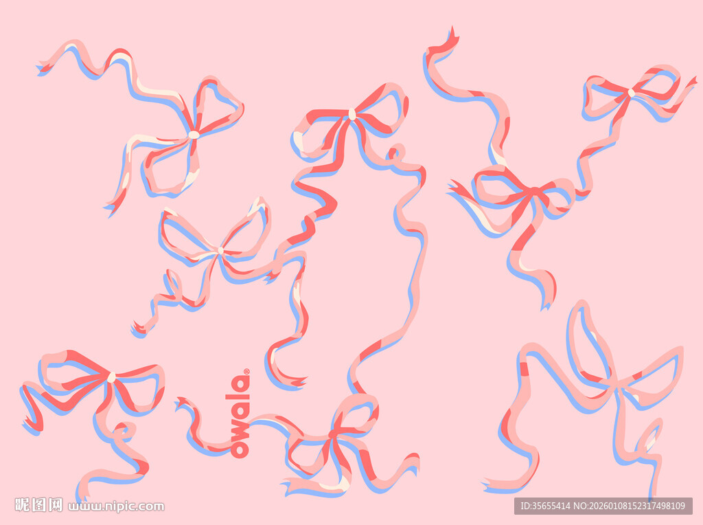多彩丝带抽象图案