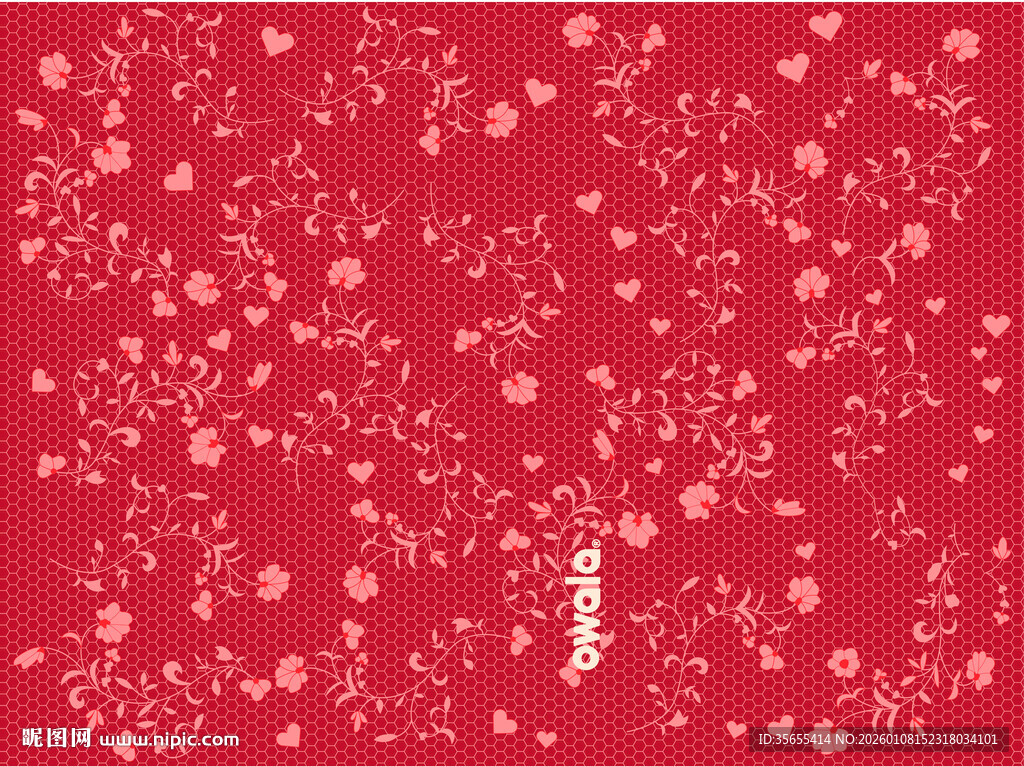 红色雪花纹理背景图案