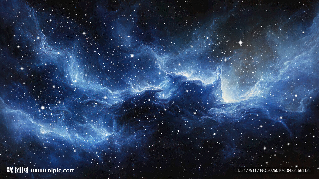 蓝色星空图