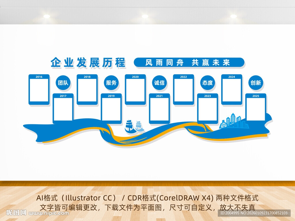 企业发展历程文化墙