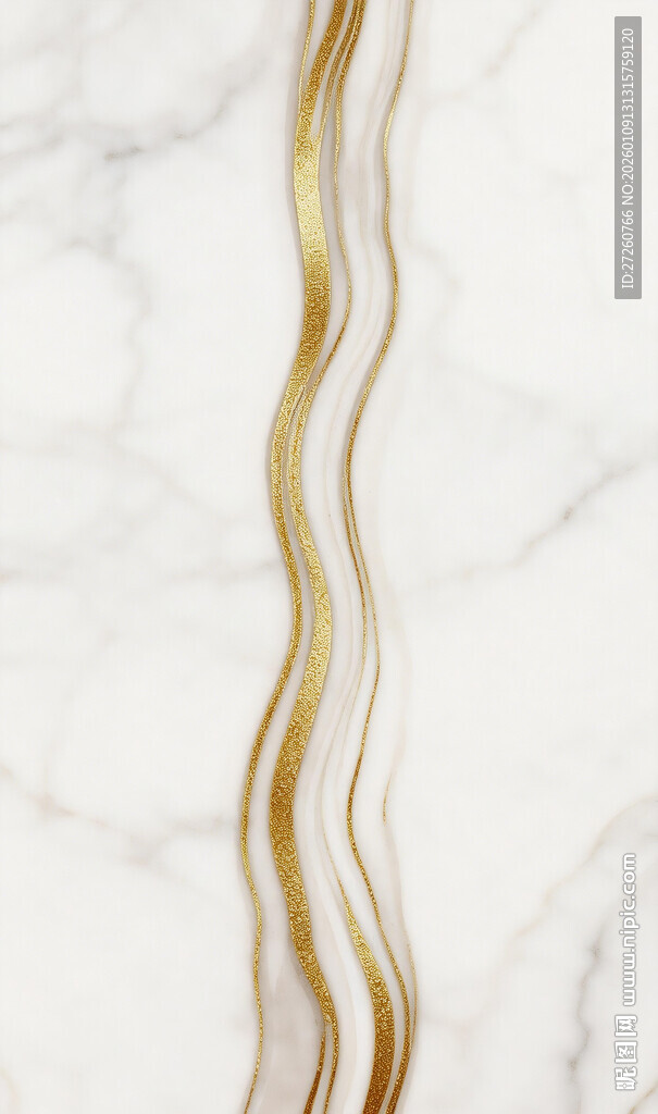 金色曲线于大理石背景