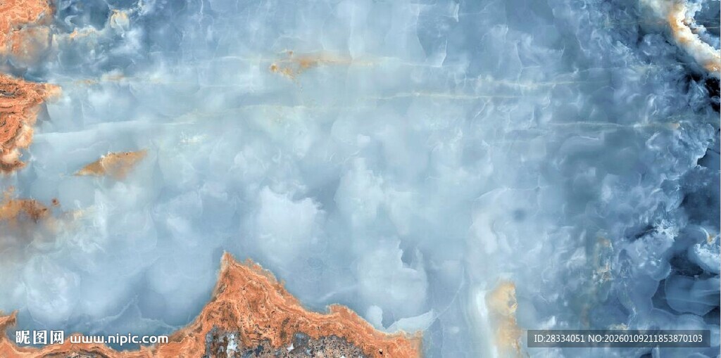 蓝色大理石石纹