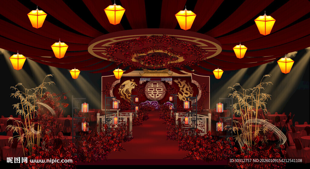 中式婚礼场景布置