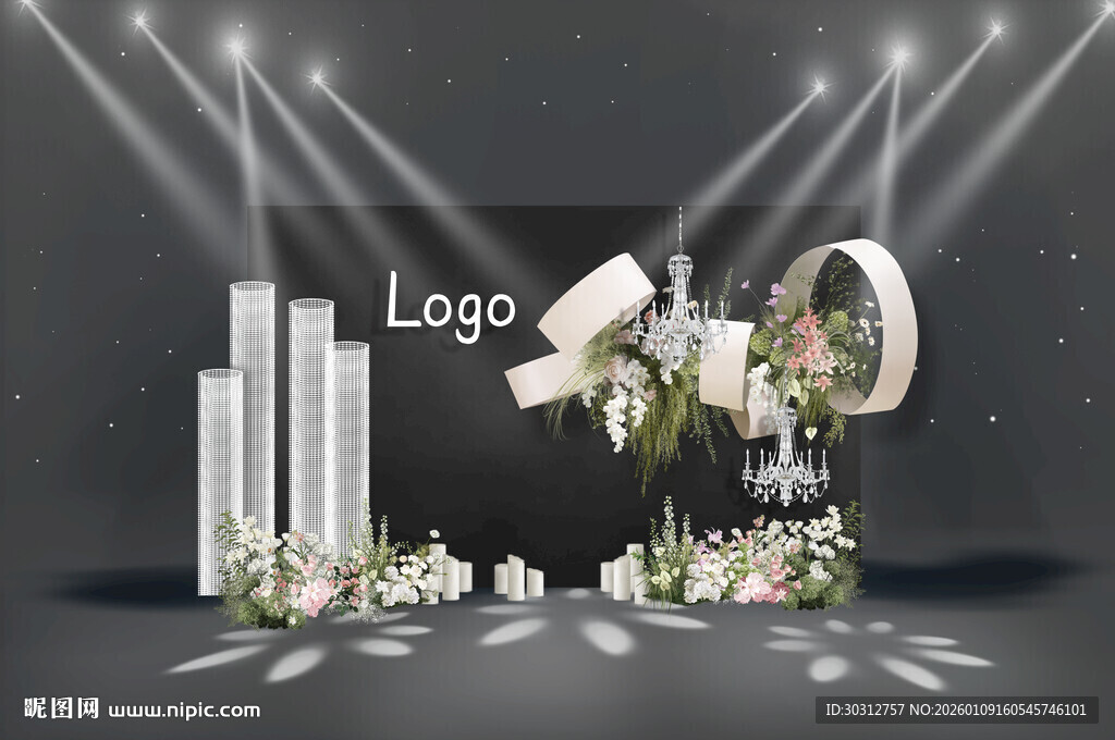 婚礼舞台花艺装饰设计