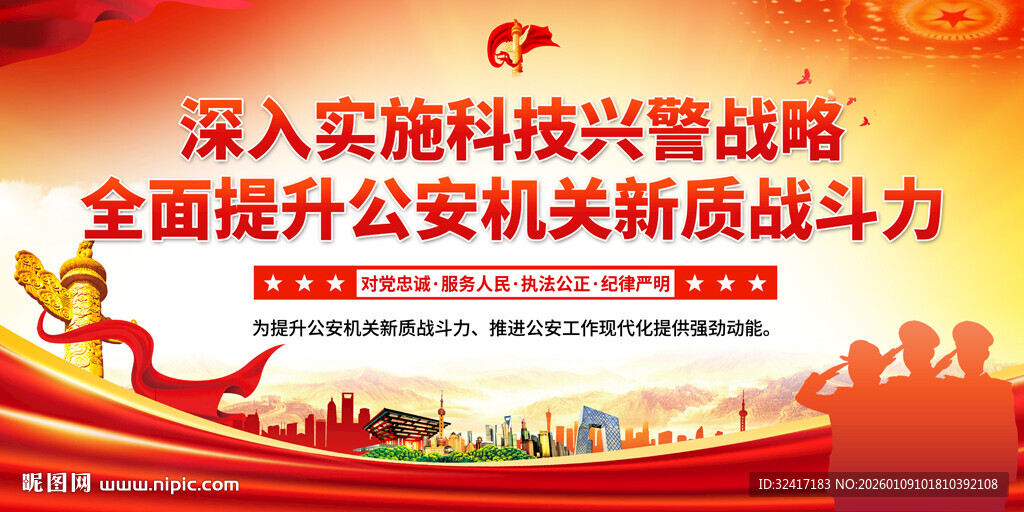 科技兴警展板