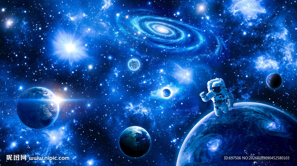 太空宇航员浩瀚星空宇宙星球背景