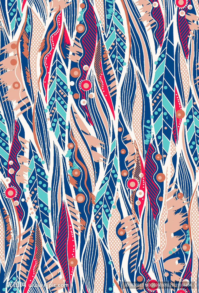 多彩民族风几何图案纹理