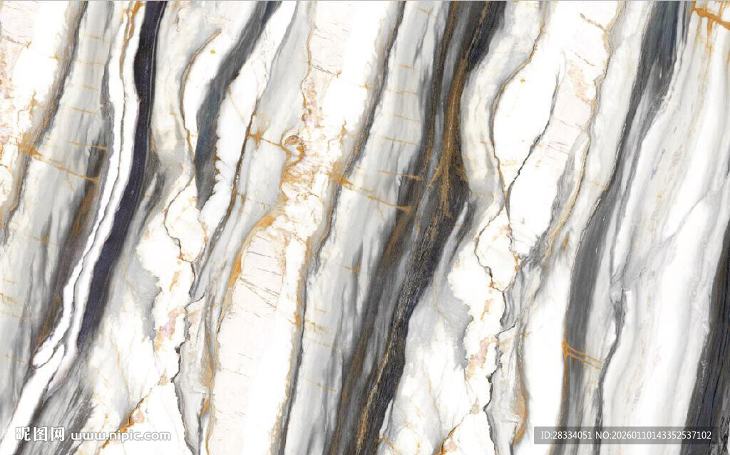 熊猫白鱼肚金大理石石纹