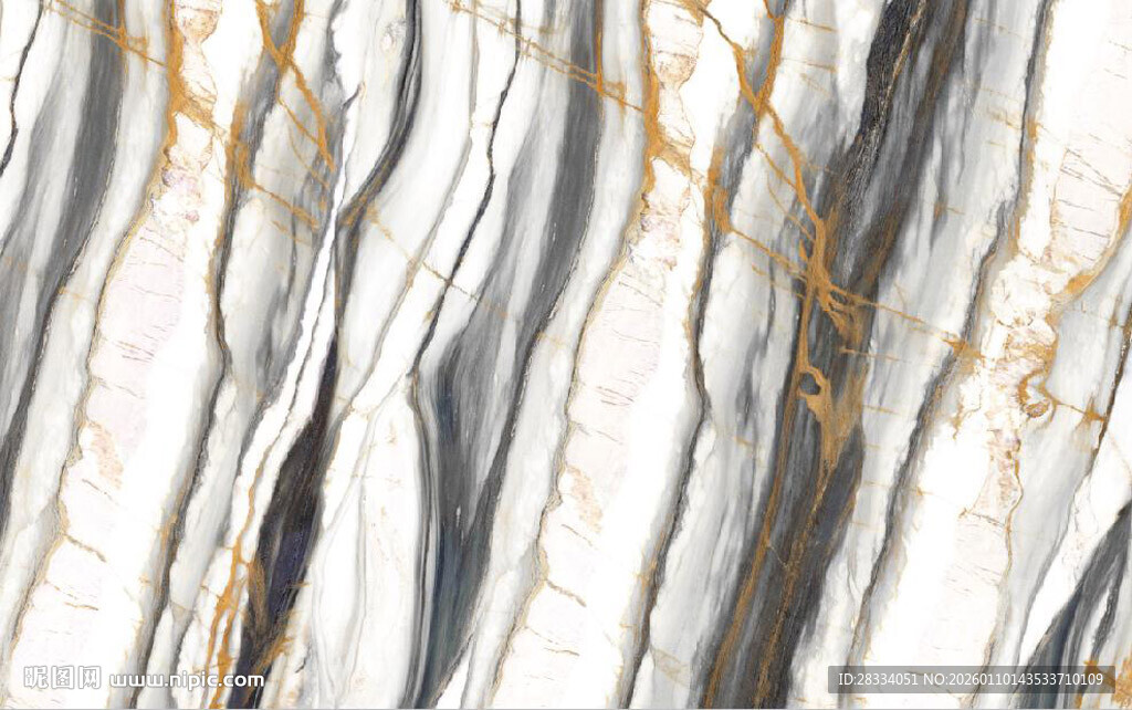 熊猫白鱼肚金大理石石纹