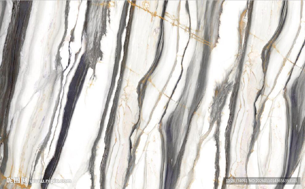 熊猫白鱼肚金大理石