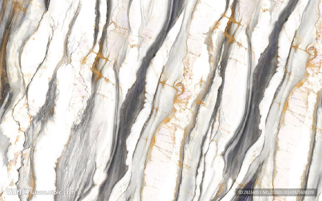 熊猫白鱼肚金大理石石纹