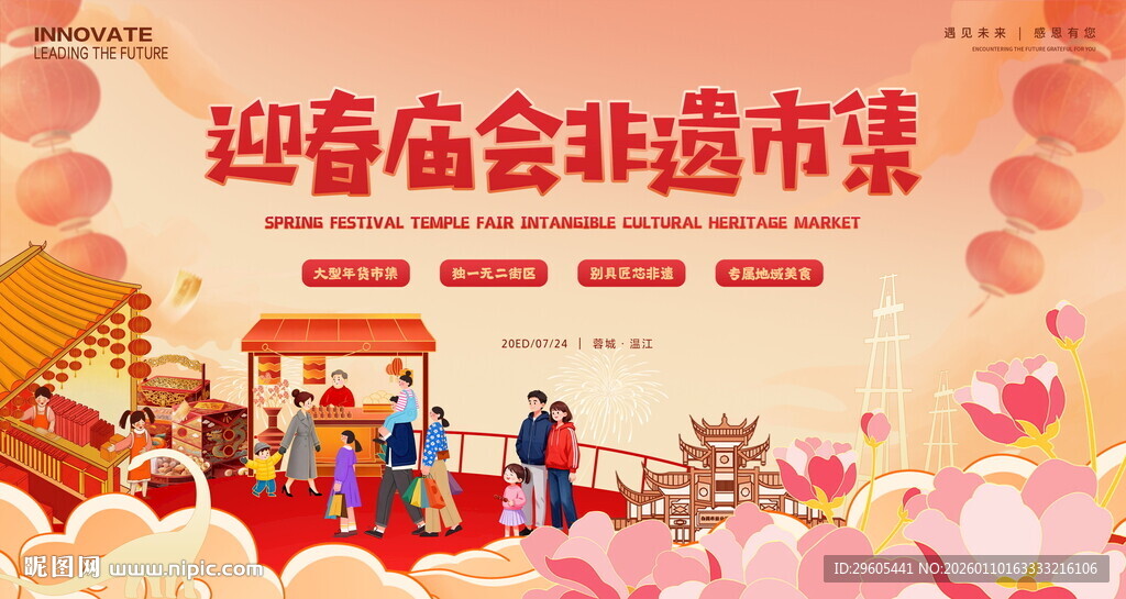 庙会非遗集市展板