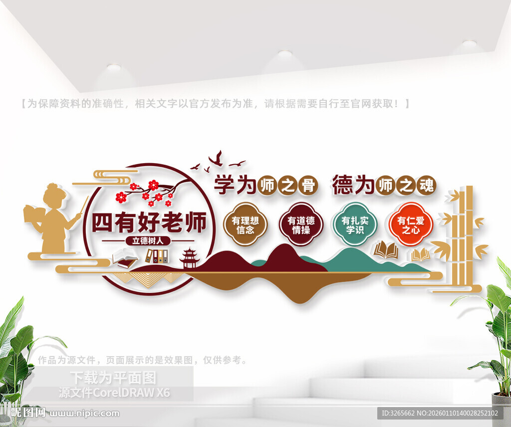 四有好老师文化墙