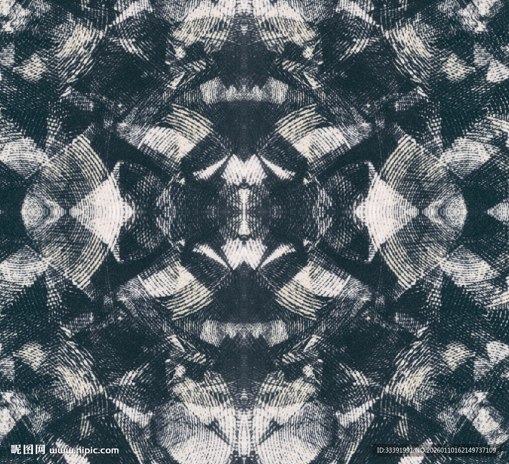 抽象对称花纹图案