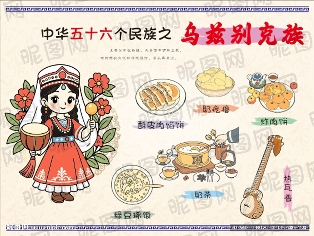 五十六个民族乌孜别克族文化