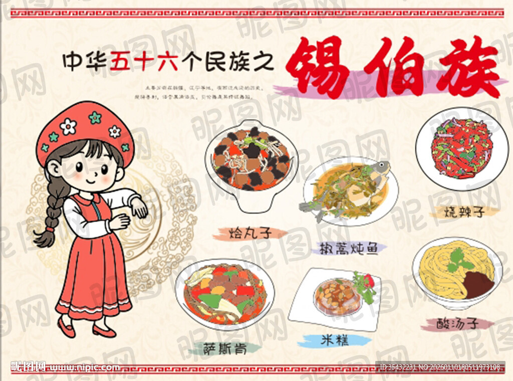 五十六个民族锡伯族文化