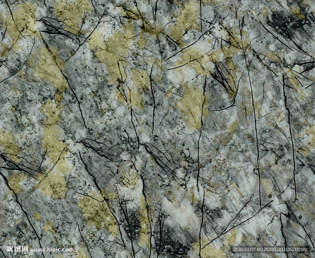 岩石表面的斑驳苔藓