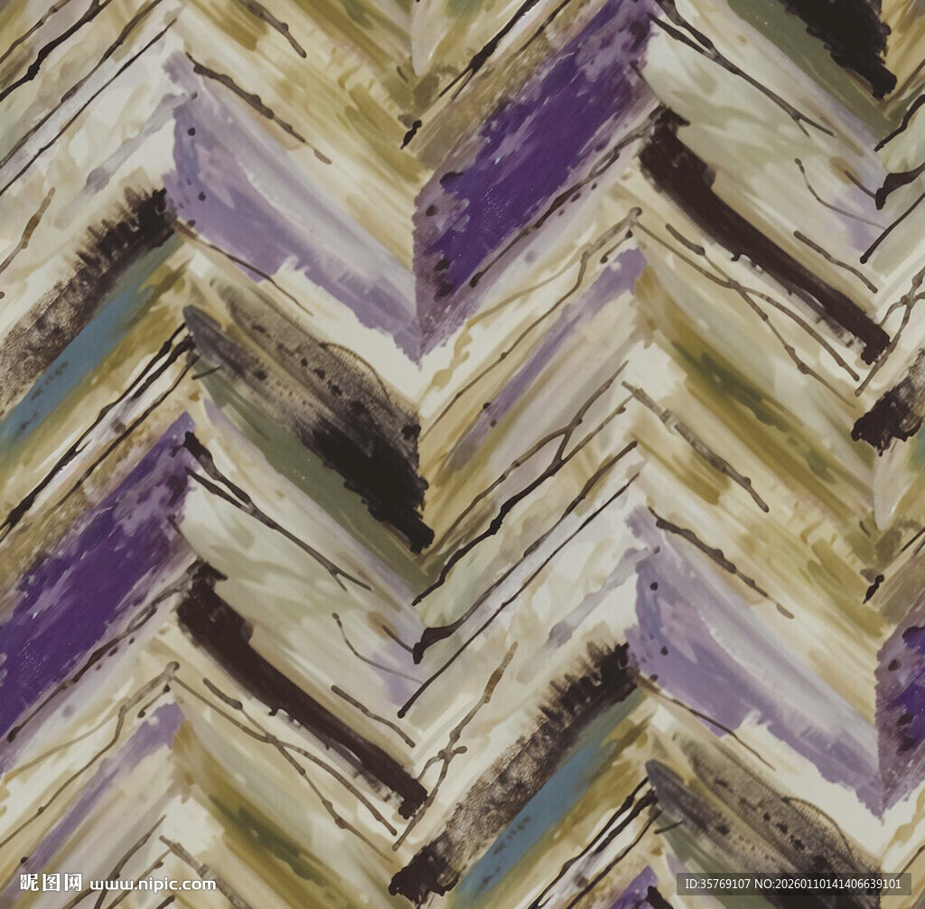 紫灰相间人字形纹理图案