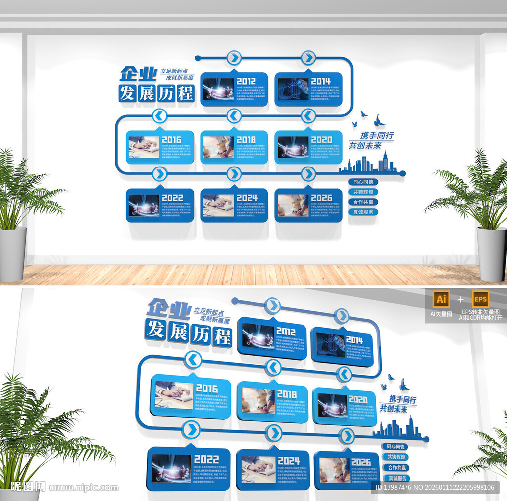 企业发展历程文化墙