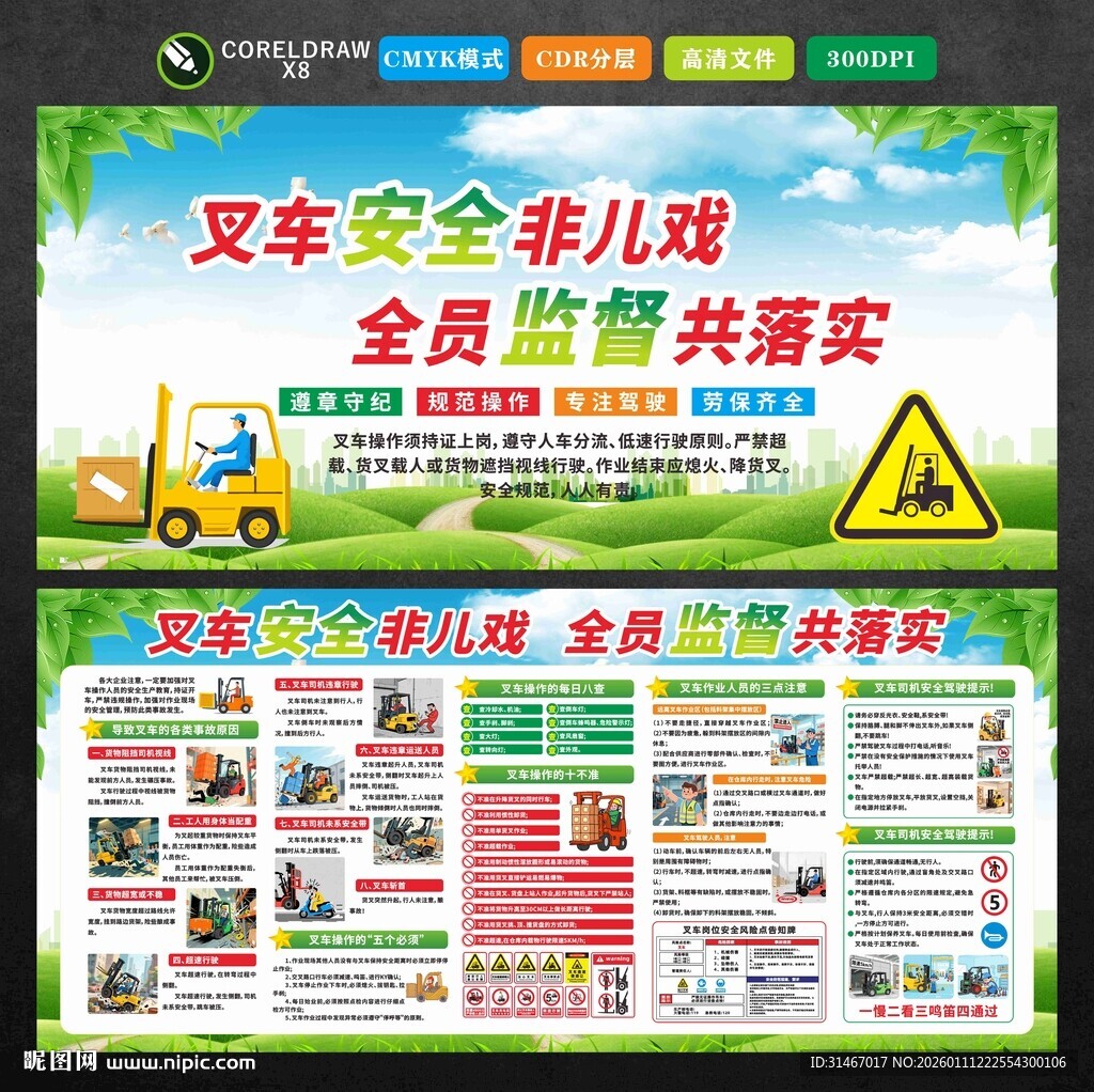 叉车安全展板