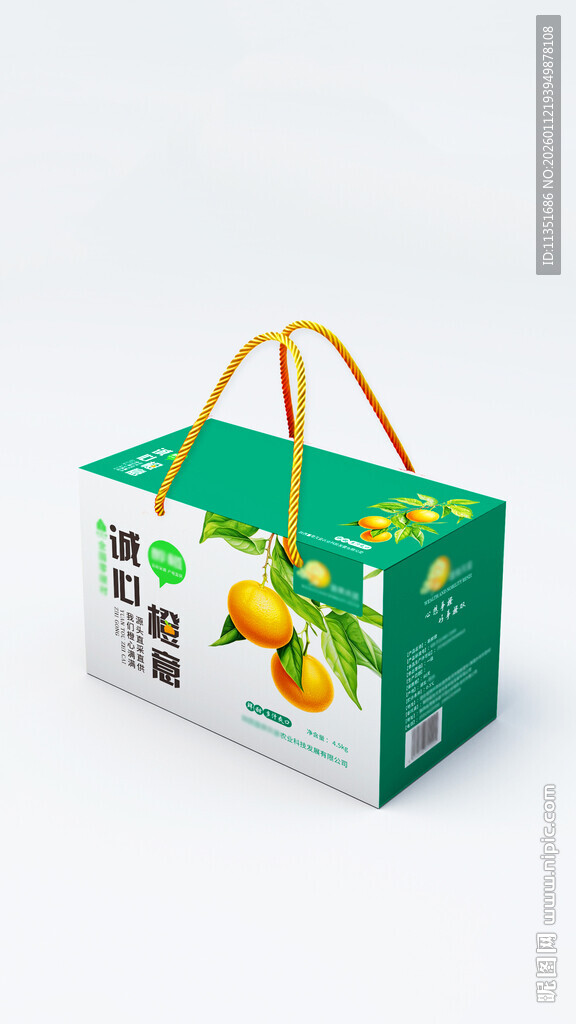 绿色水果手提礼品袋