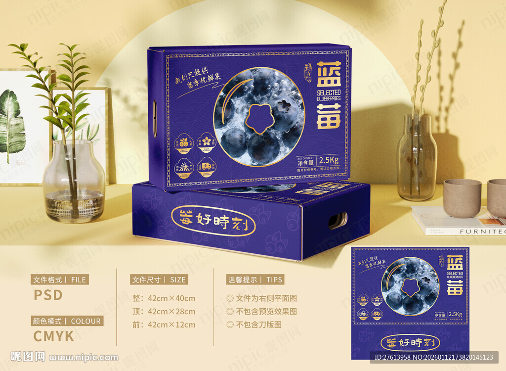 蓝莓水果礼盒包装