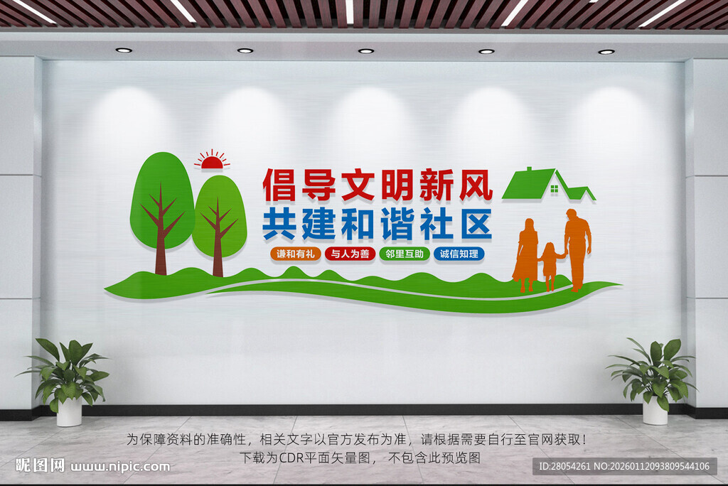 和谐社区文化墙