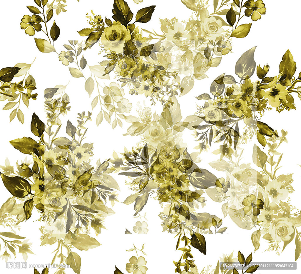 清新花卉图案背景图