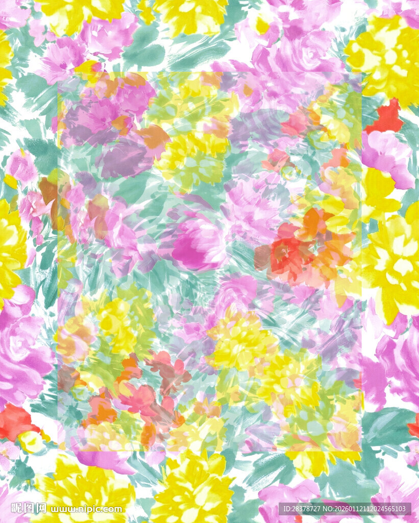 缤纷花卉图案背景