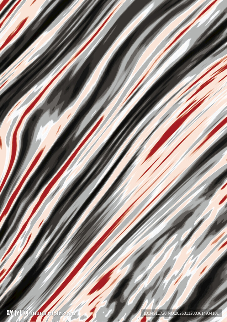 黑白红交织抽象纹理图案