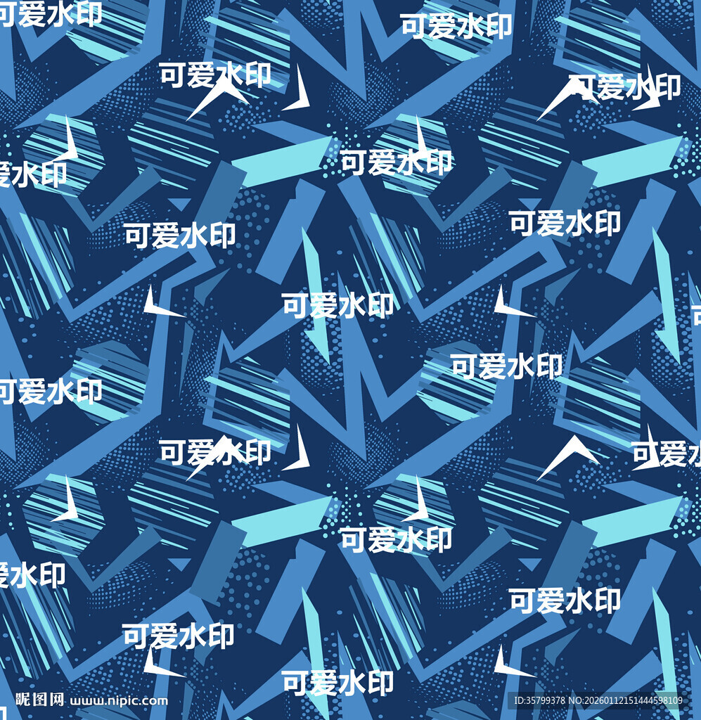 蓝色科技风箭头图案背景