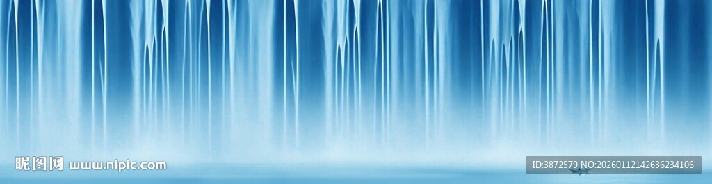 流水生财瀑布山水幕墙