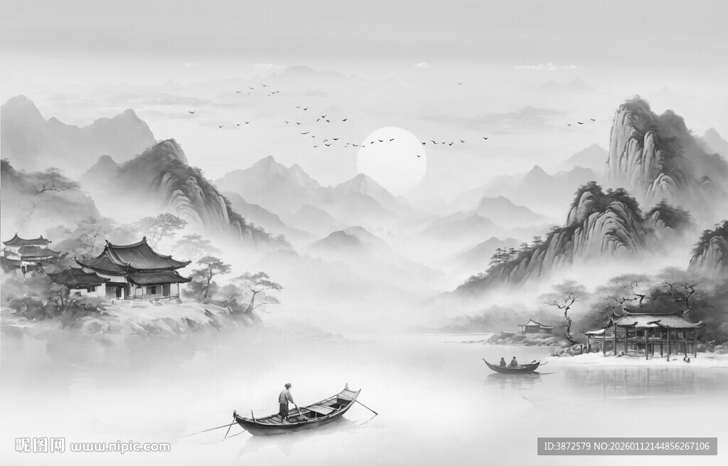 新中式禅意山水画