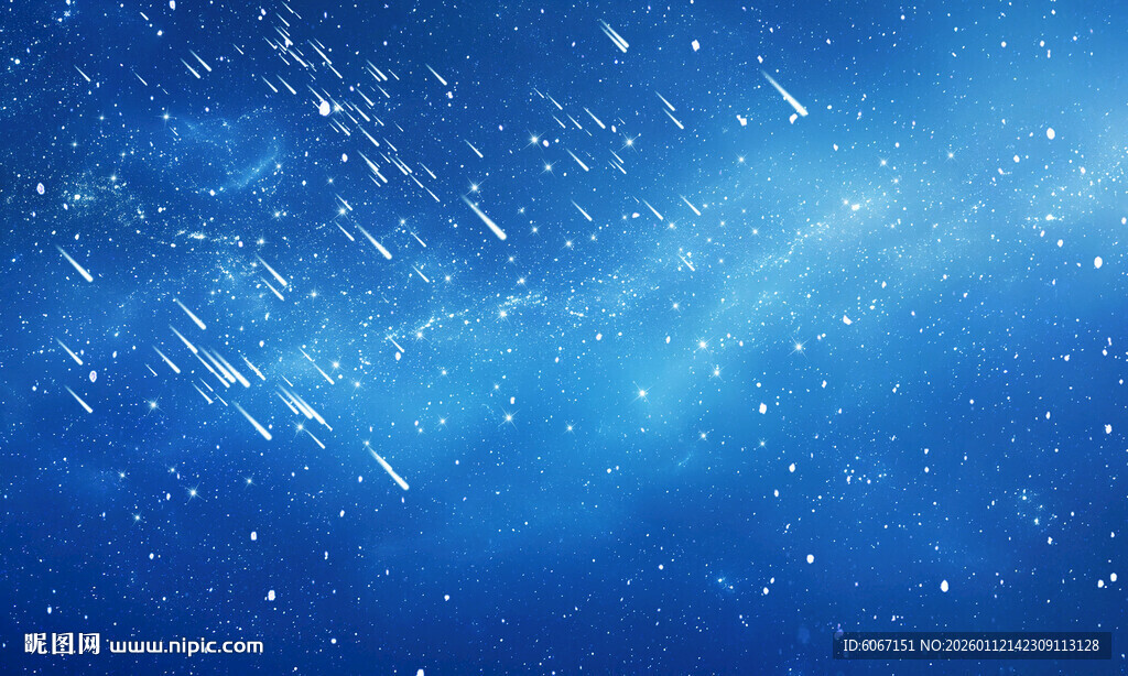 流星雨浩瀚星空背景图