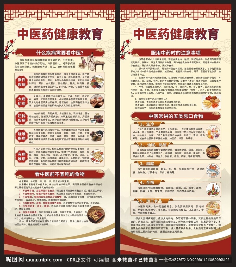 中医药健康教育展架