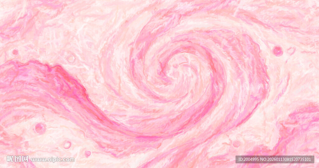粉色水彩画