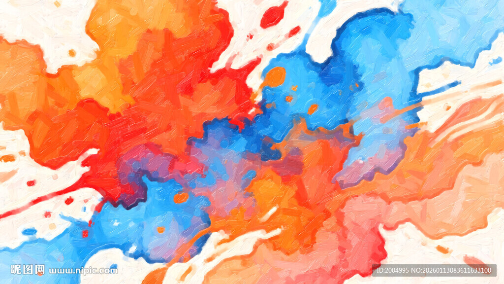 多彩水彩抽象背景图案