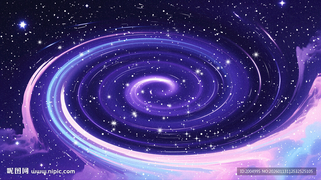 紫色宇宙星空旋涡